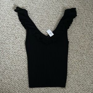 Gap ruffle sweater tank top NWT